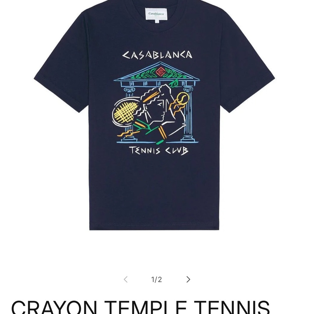 Casablanca Navy Graphic T-Shirt
